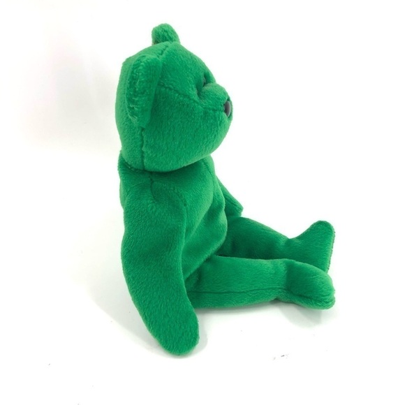 Ty Beanie Baby Retired Erin Bear 1997 Irish Green Shamrock Rare Errors Plush Toy - Picture 2 of 11